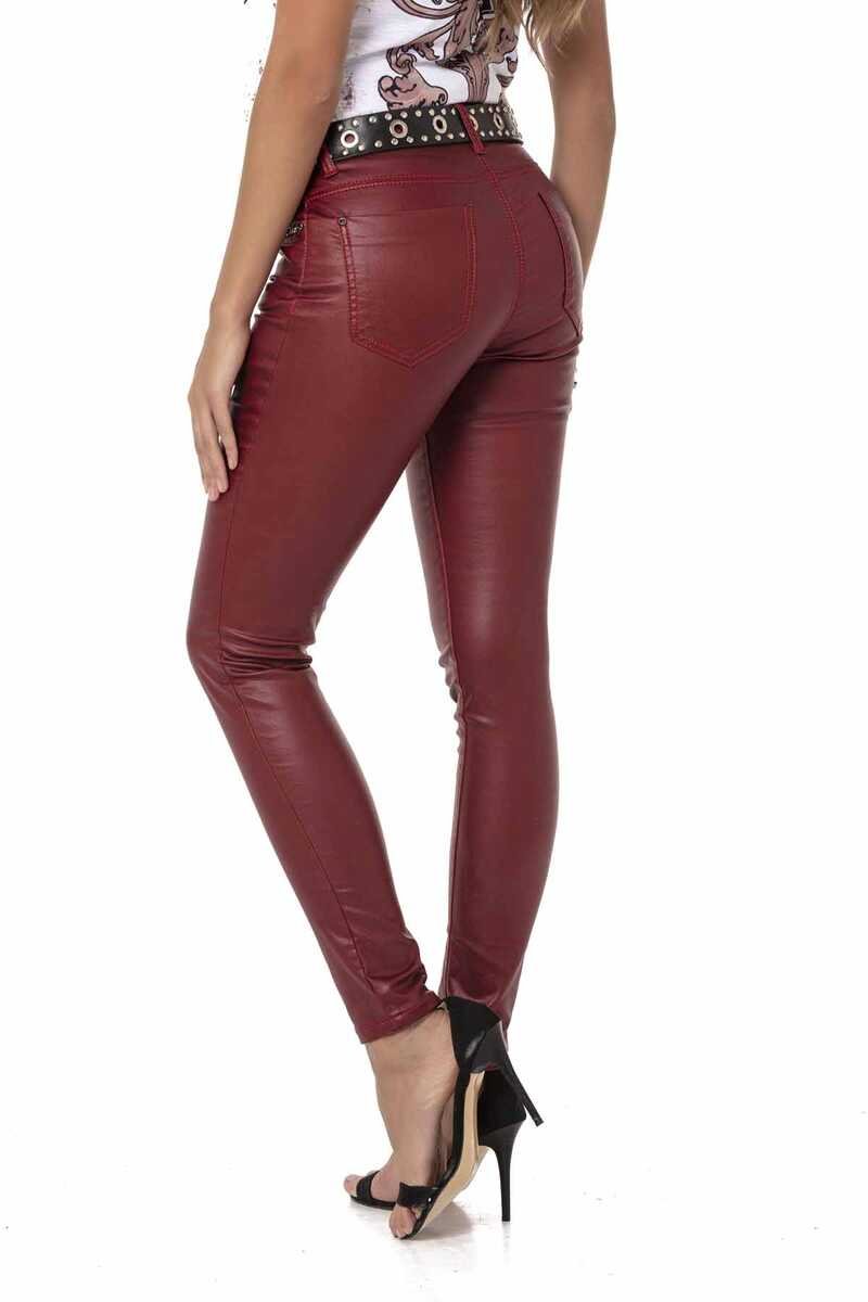 WD467 Women's Slim-Fit Jeans with Glossy Coating