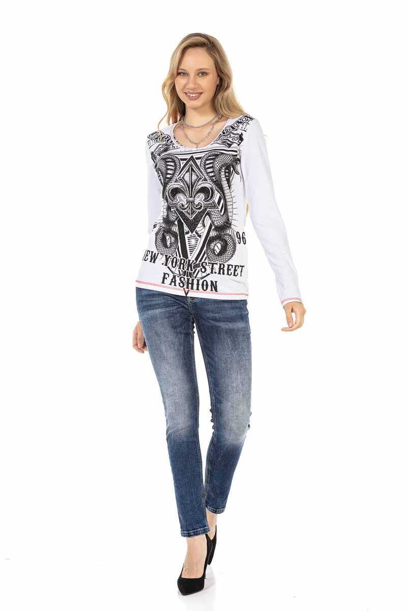 WD471 Women's slim-fit jeans in a classic 5-pocket design