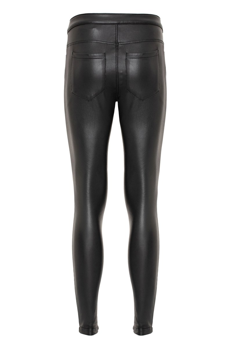 WD495 Women's skinny jeans in leather look