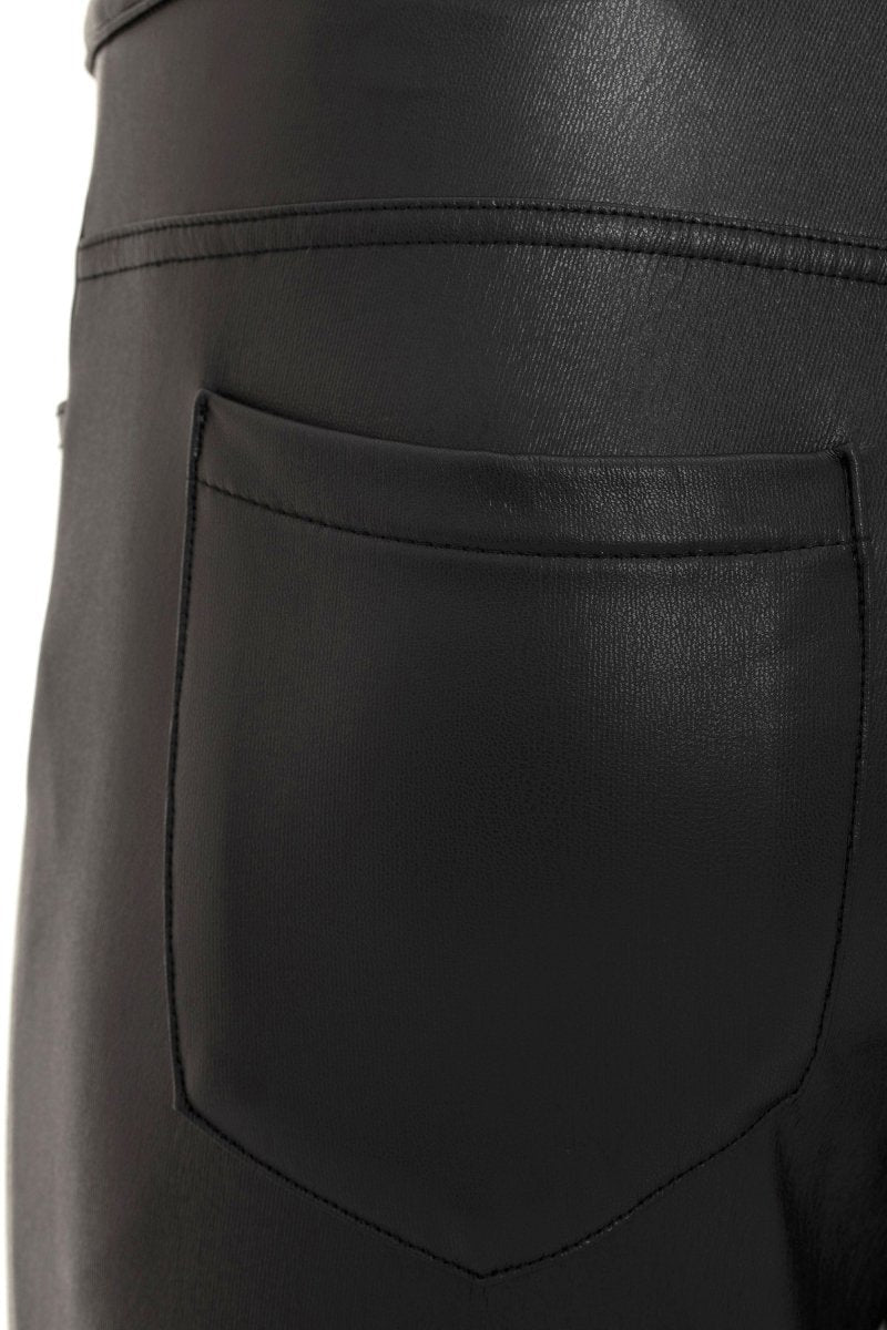 WD495 Women's skinny jeans in leather look