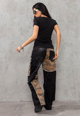WD527 women's jeans in a punk look