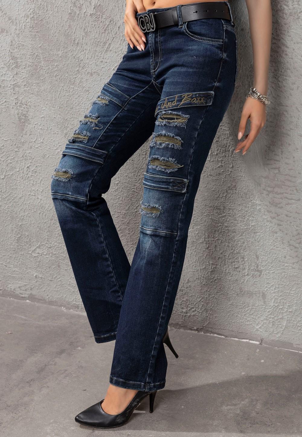 WD529 unusual women's jeans with rips