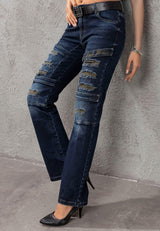 WD529 unusual women's jeans with rips