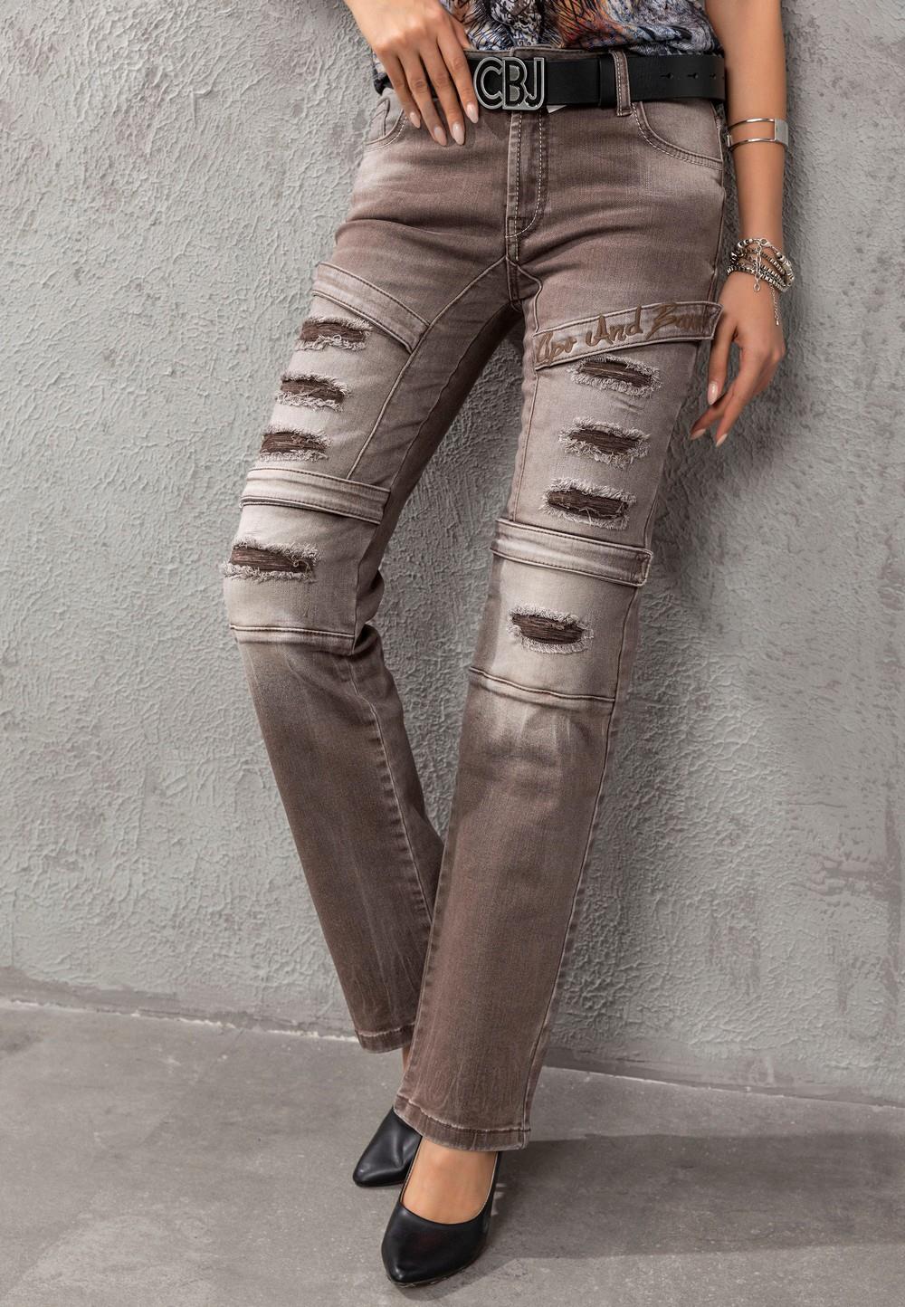 WD529 unusual women's jeans with rips