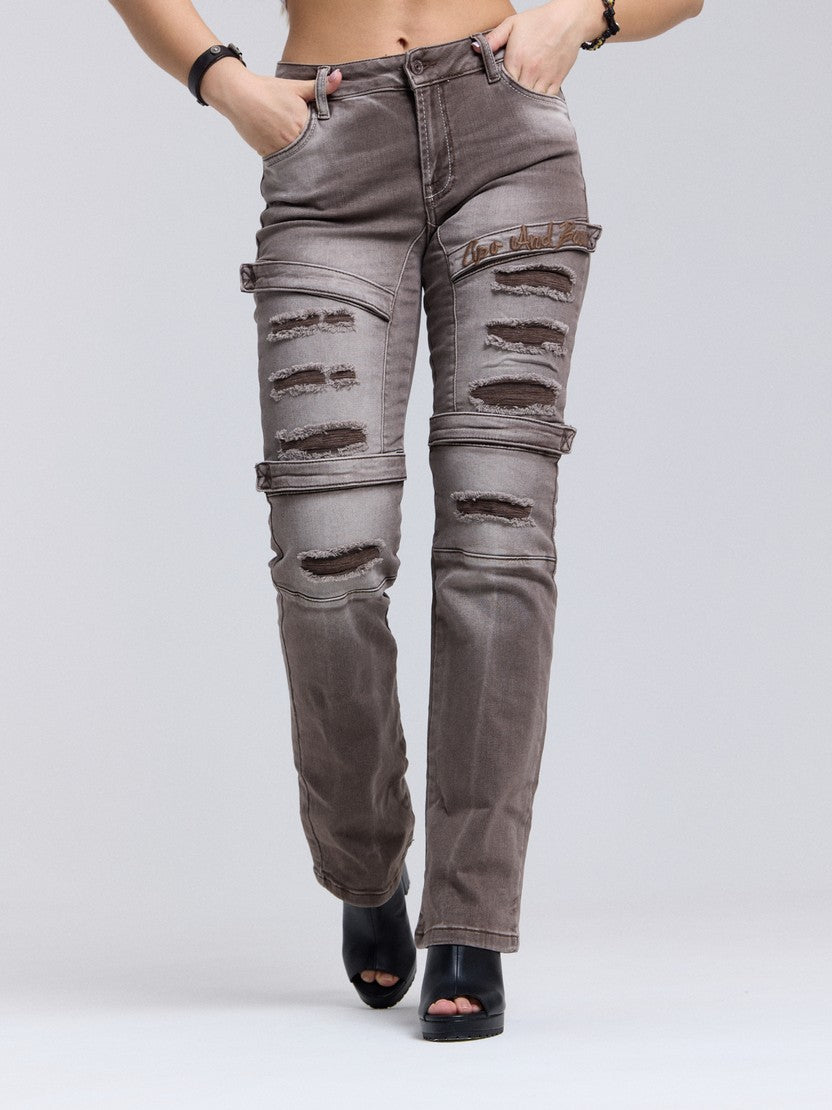 WD529 unusual women's jeans with rips