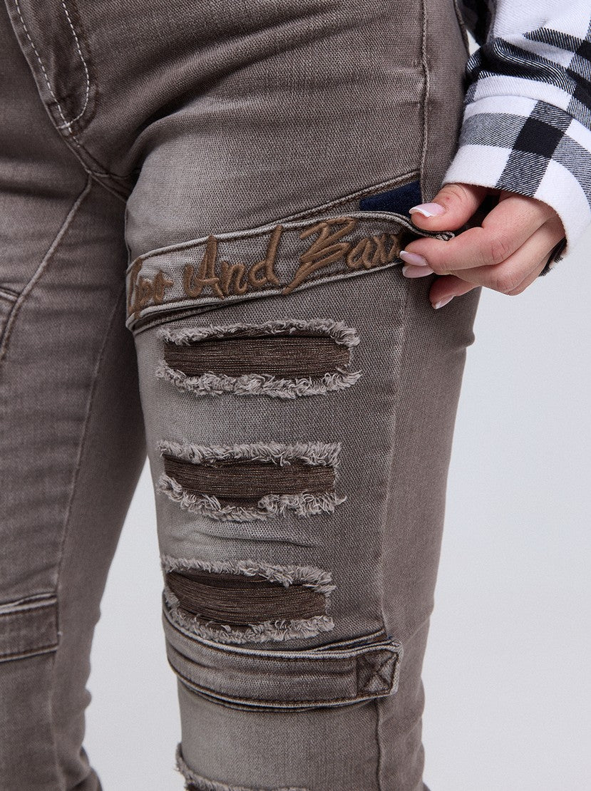 WD529 unusual women's jeans with rips