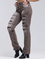WD529 unusual women's jeans with rips