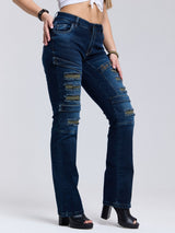 WD529 unusual women's jeans with rips