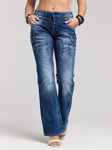 WD530 women's jeans with a cool double waistband