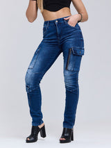 WD531 Slim Fit Women's Jeans with Cargo Pockets