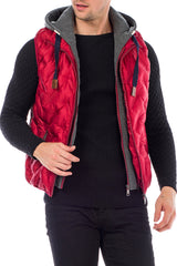 CM151 Men's Winter Vest – Bright Blue with Detachable Hood