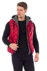 CM151 Men's Winter Vest – Bright Blue with Detachable Hood