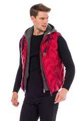 CM151 Men's Winter Vest – Bright Blue with Detachable Hood