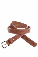 WG111 Women's Belt with Embroidered Flower