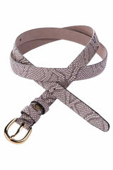 WG113 Women's Belt with Snake Skin
