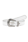 WG117 Women's leather belt with metal buckle