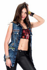 WH106 Women's vest shirt with glittering chain