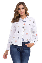 WH130 Women's Shirt with Casual Spring Pattern