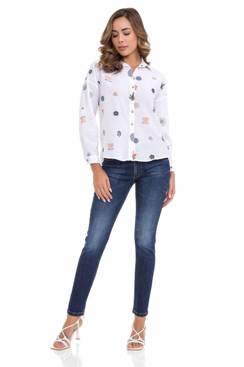 WH130 Women's Shirt with Casual Spring Pattern