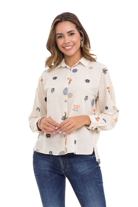 WH130 Women's Shirt with Casual Spring Pattern