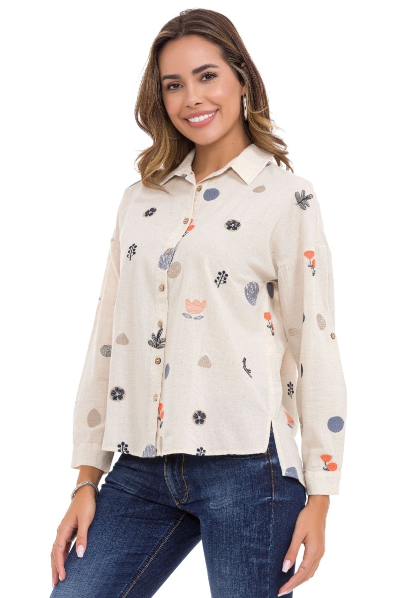 WH130 Women's Shirt with Casual Spring Pattern