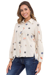 WH130 Women's Shirt with Casual Spring Pattern