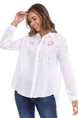 WH131 Women's shirt with stylish cut-outs