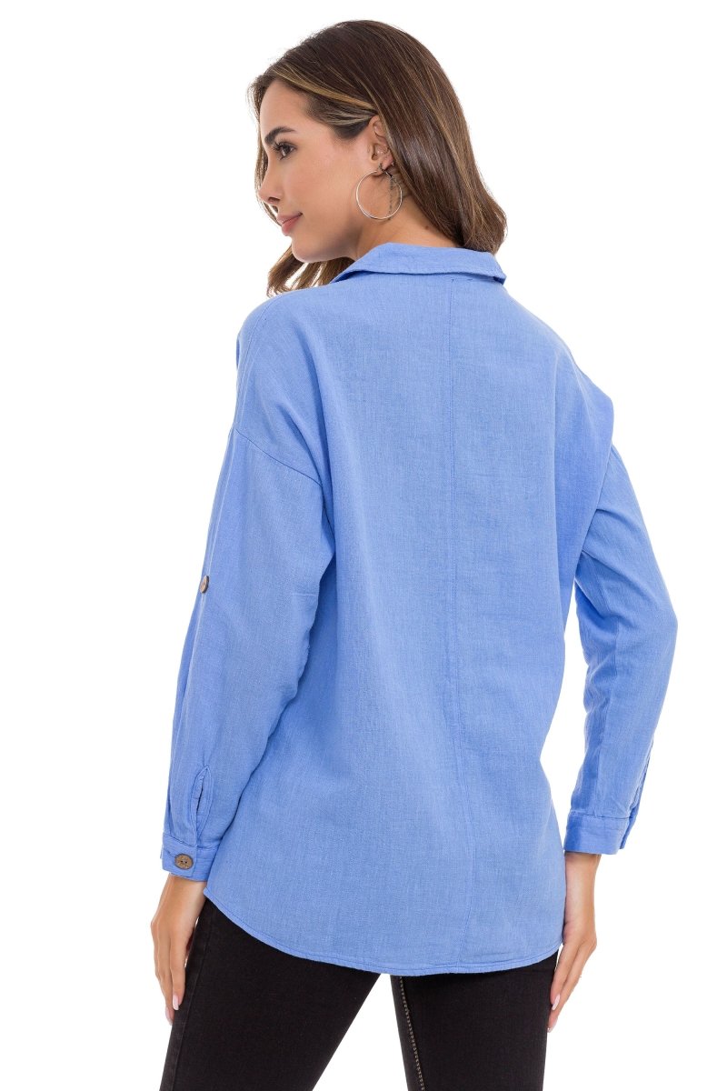 WH132 Women's shirt with contrasting seams