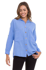 WH132 Women's shirt with contrasting seams