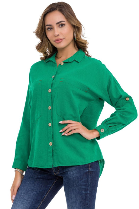 WH132 Women's shirt with contrasting seams