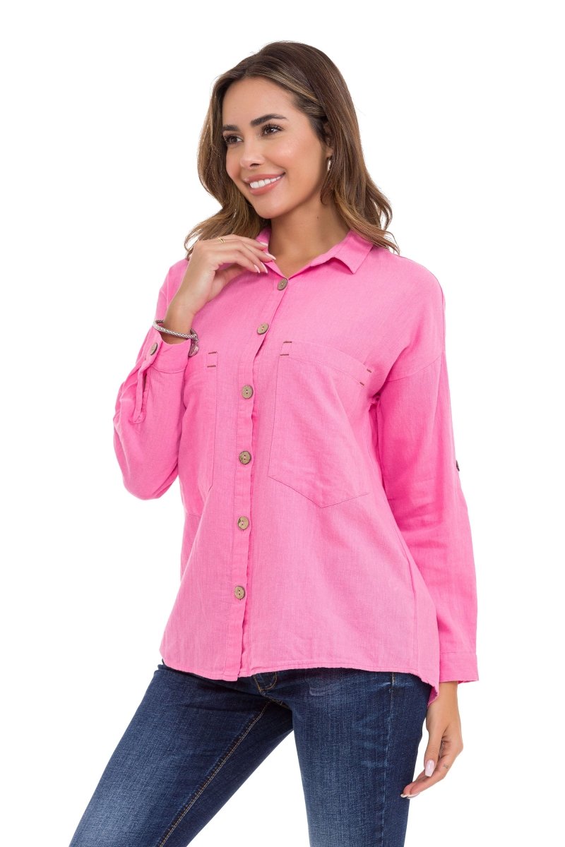WH132 Women's shirt with contrasting seams