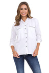 WH133 Women's shirt with striped detail