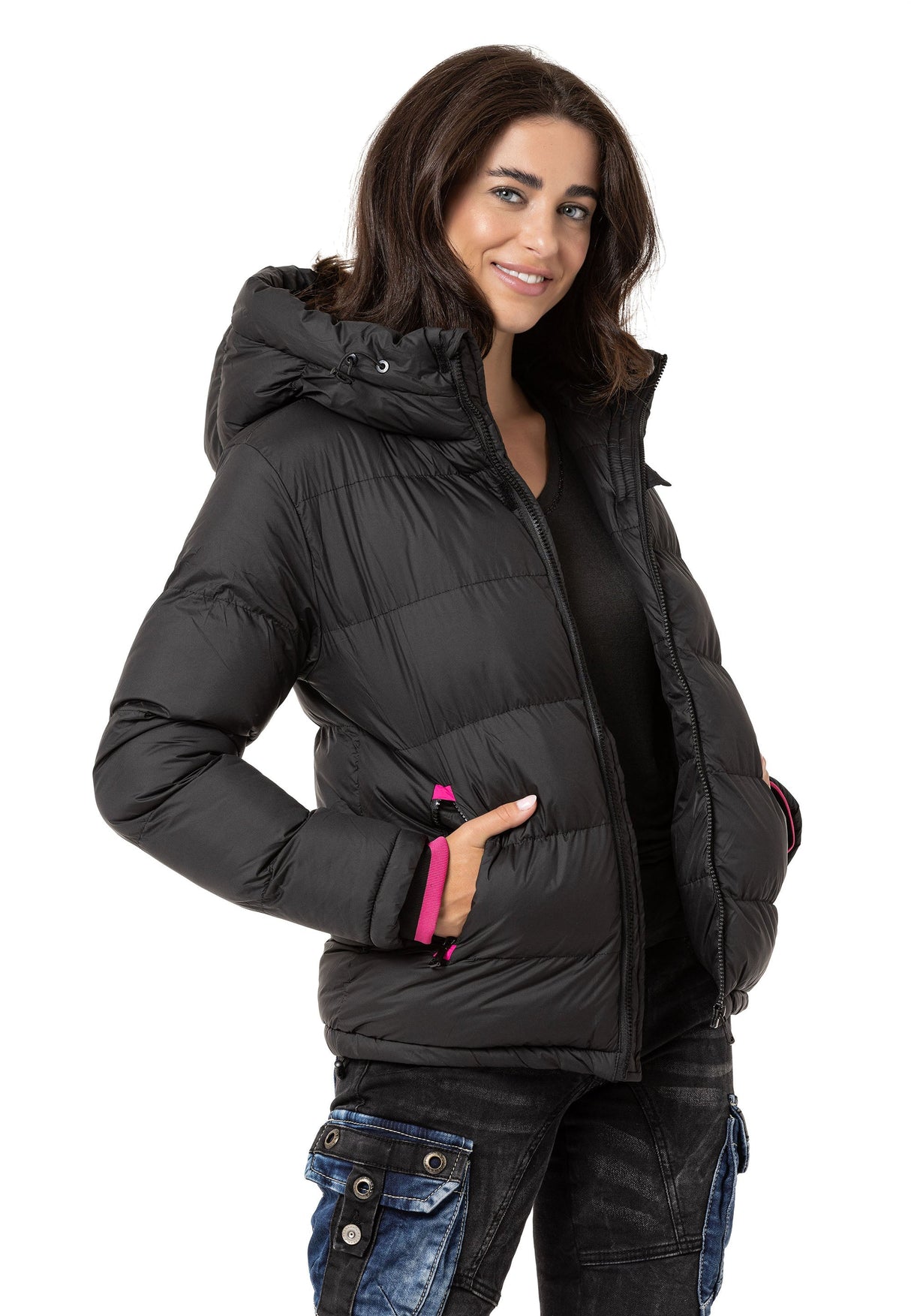 WM138 Women's Winter Jacket with Stand-Up Collar