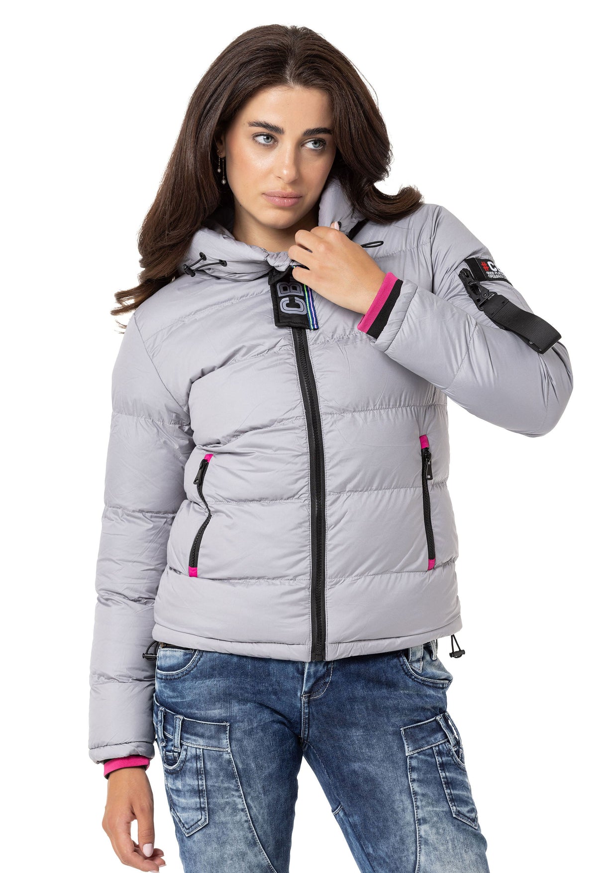 WM138 Women's Winter Jacket with Stand-Up Collar