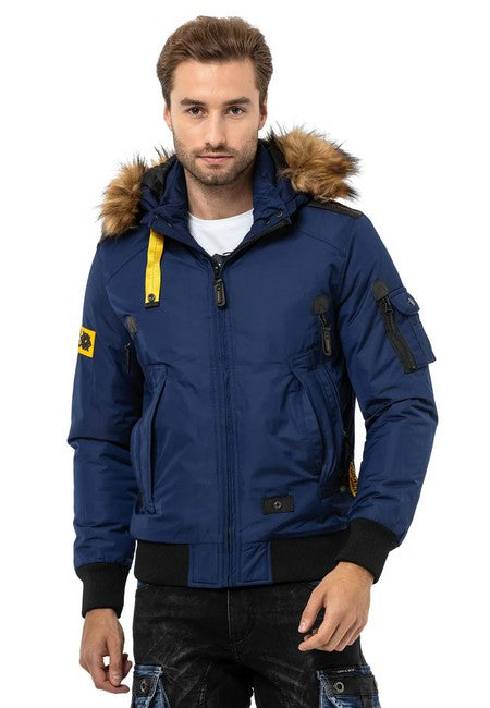 CM220 Men's Winter Bomber Jacket – Extra warm & functional | For very cold days with insulated hood
