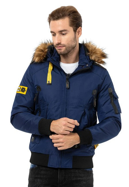 CM220 Men's Winter Bomber Jacket – Extra warm & functional | For very cold days with insulated hood