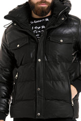 CM212 Men's Winter Jacket – with detachable hood & functional details