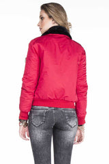 WJ141 Women's Bomber Jacket with Detachable Fur Collar