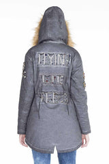 WJ144 Women's outdoor jacket with stylish appliqués