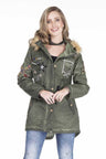 WJ144 Women's outdoor jacket with stylish appliqués