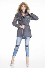 WJ144 Women's outdoor jacket with stylish appliqués