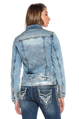 WJ174 Women's Jacket with Denim Look Highlight