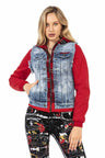 WJ191 Women's denim jacket in a sporty look