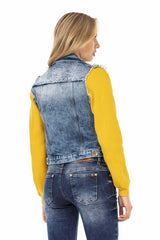 WJ192 Women's denim jacket in a sporty look