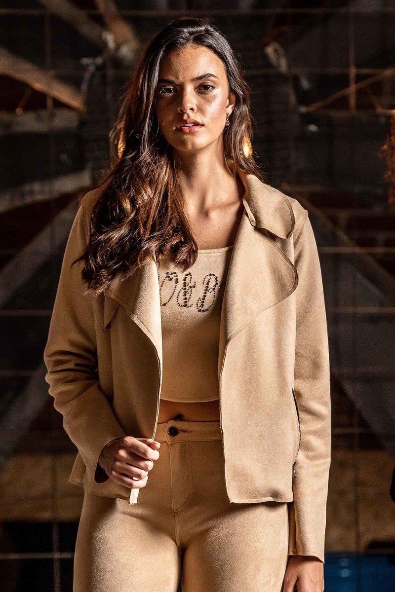 WJ202 Women's suede jacket with an elegant look