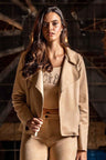 WJ202 Women's suede jacket with an elegant look