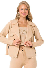WJ202 Women's suede jacket with an elegant look