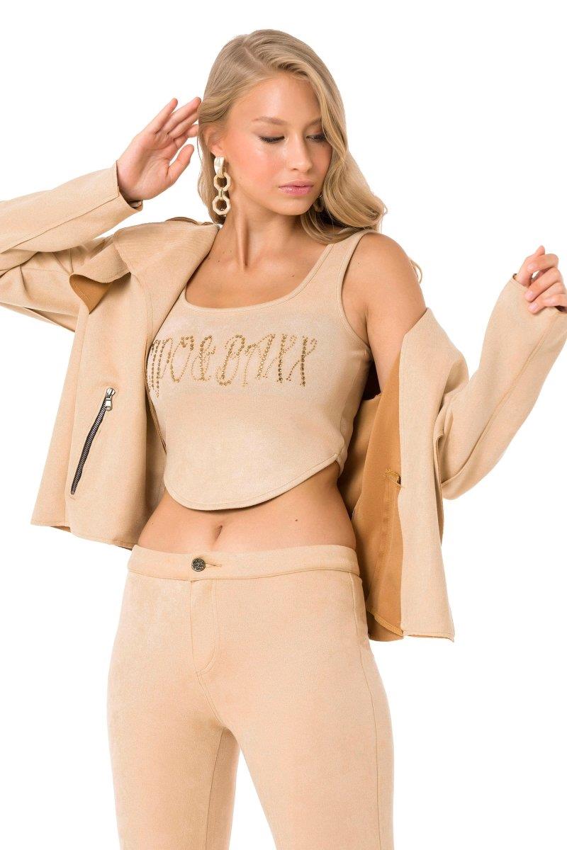 WJ202 Women's suede jacket with an elegant look