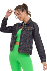WJ207 Women's denim jacket with stylish, eye-catching elements