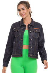 WJ207 Women's denim jacket with stylish, eye-catching elements